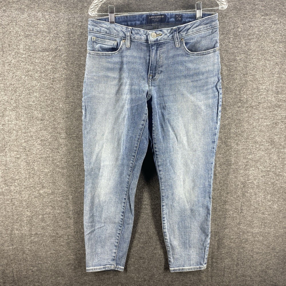 Lucky Brand Lolita Crop Jeans Womens 10/30 Blue Low Rise‎ Medium Wash Denim